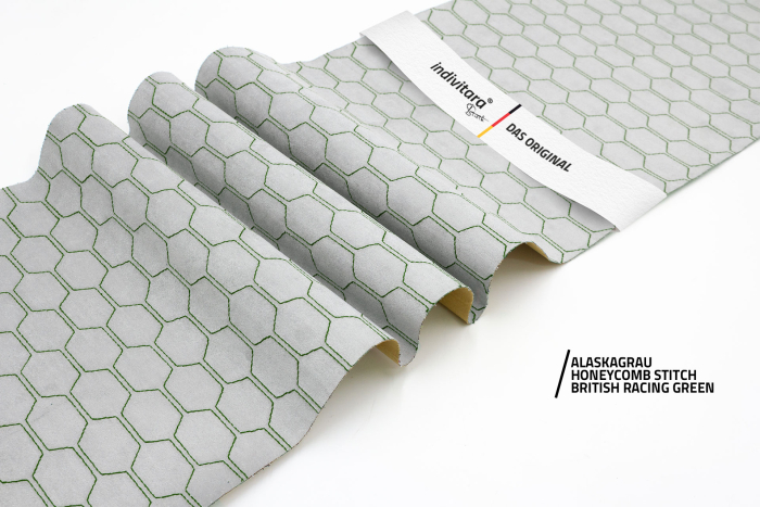 indivitara® Premium Stitch - selbstklebender Mikrofaserstoff Premium mit echten Nähten - Meterware - verschiedene Farben